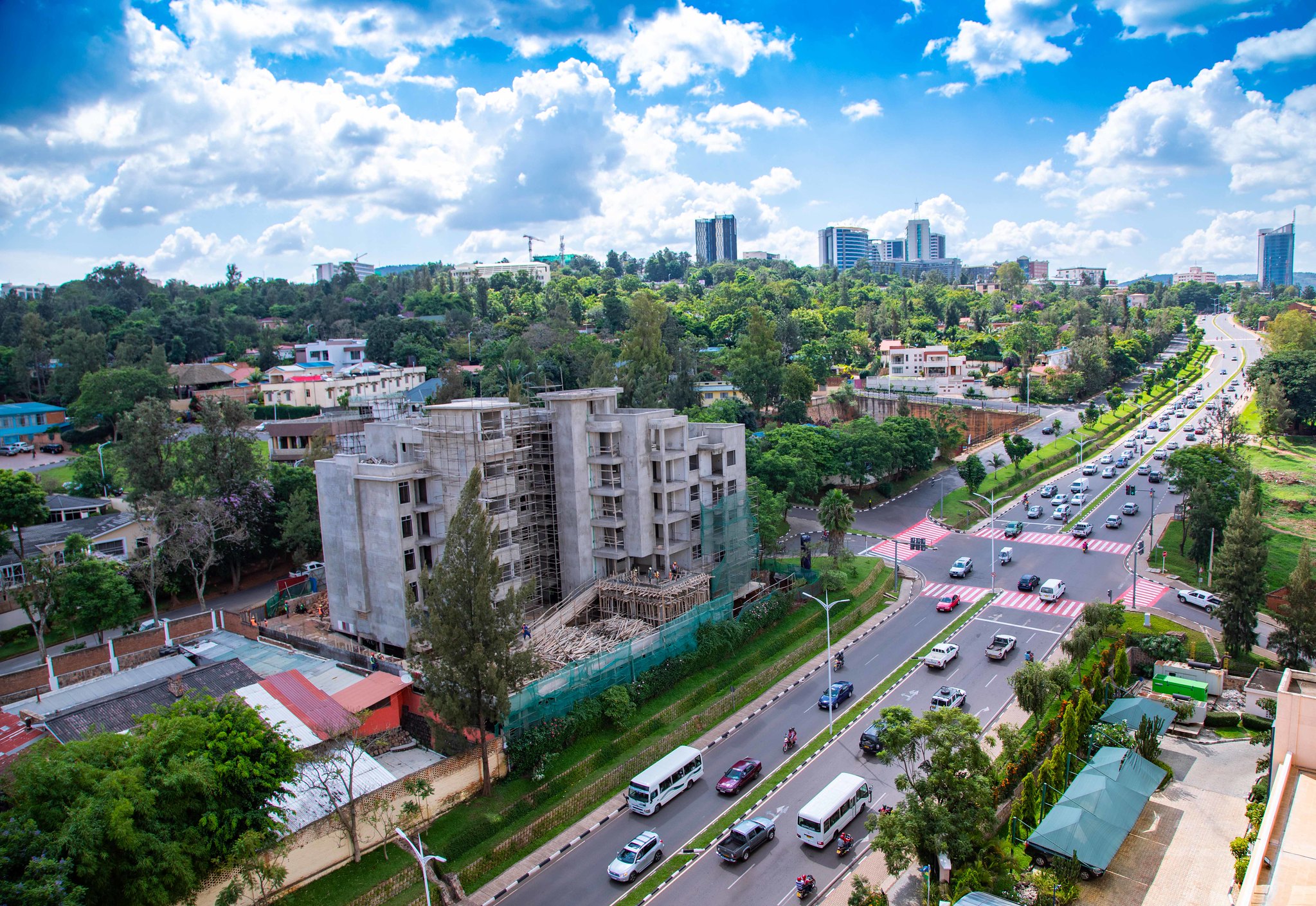 Kigali city view rolling hills - safe, clean, and accessible budget hotel location